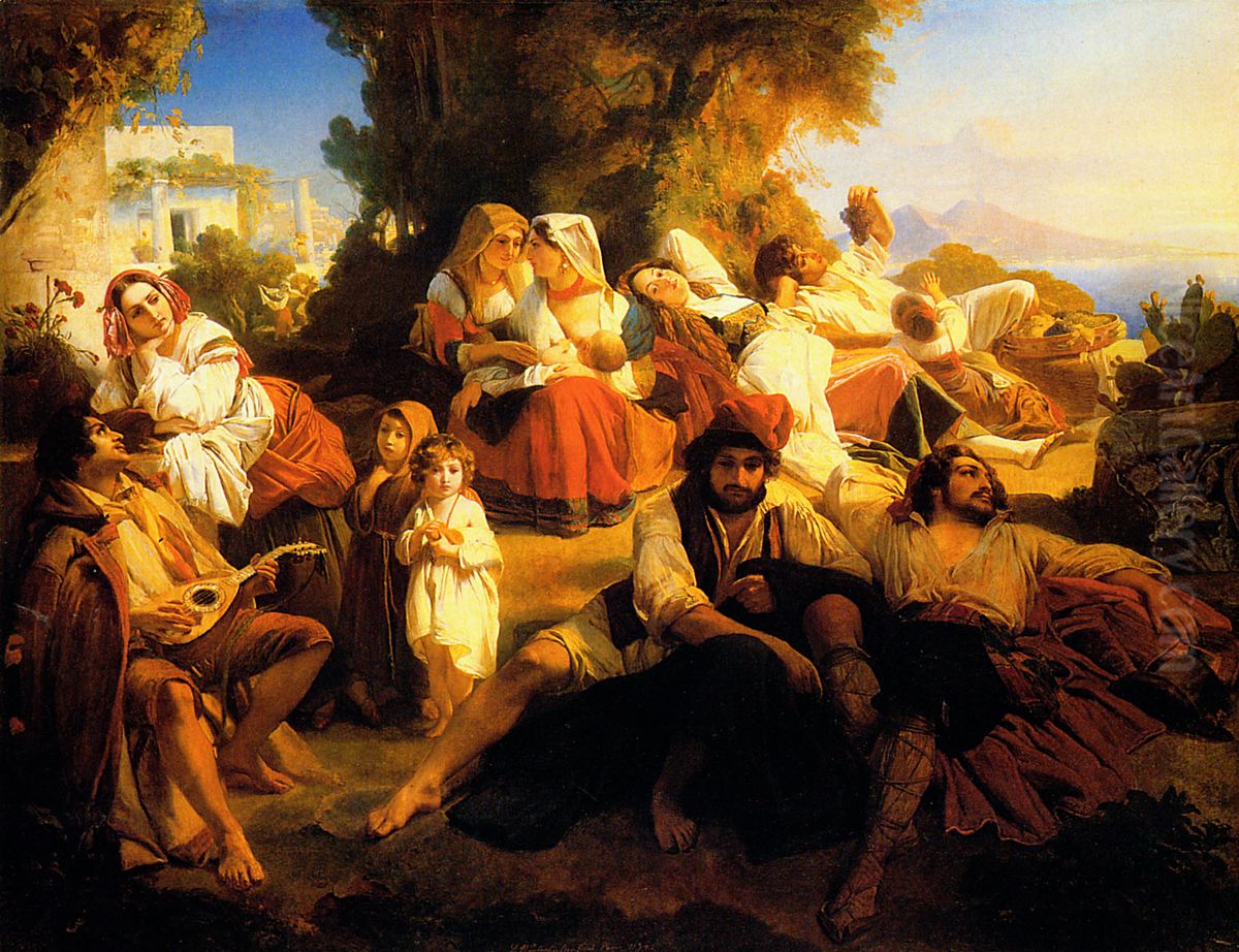 Il dolce farniente Oil Painting by Franz Xavier Winterhalter