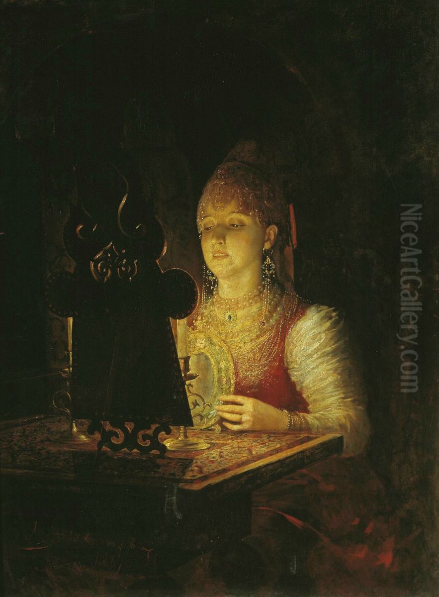 Svetlana Oil Painting by Alexander Nikanorovich Novoskoltsev