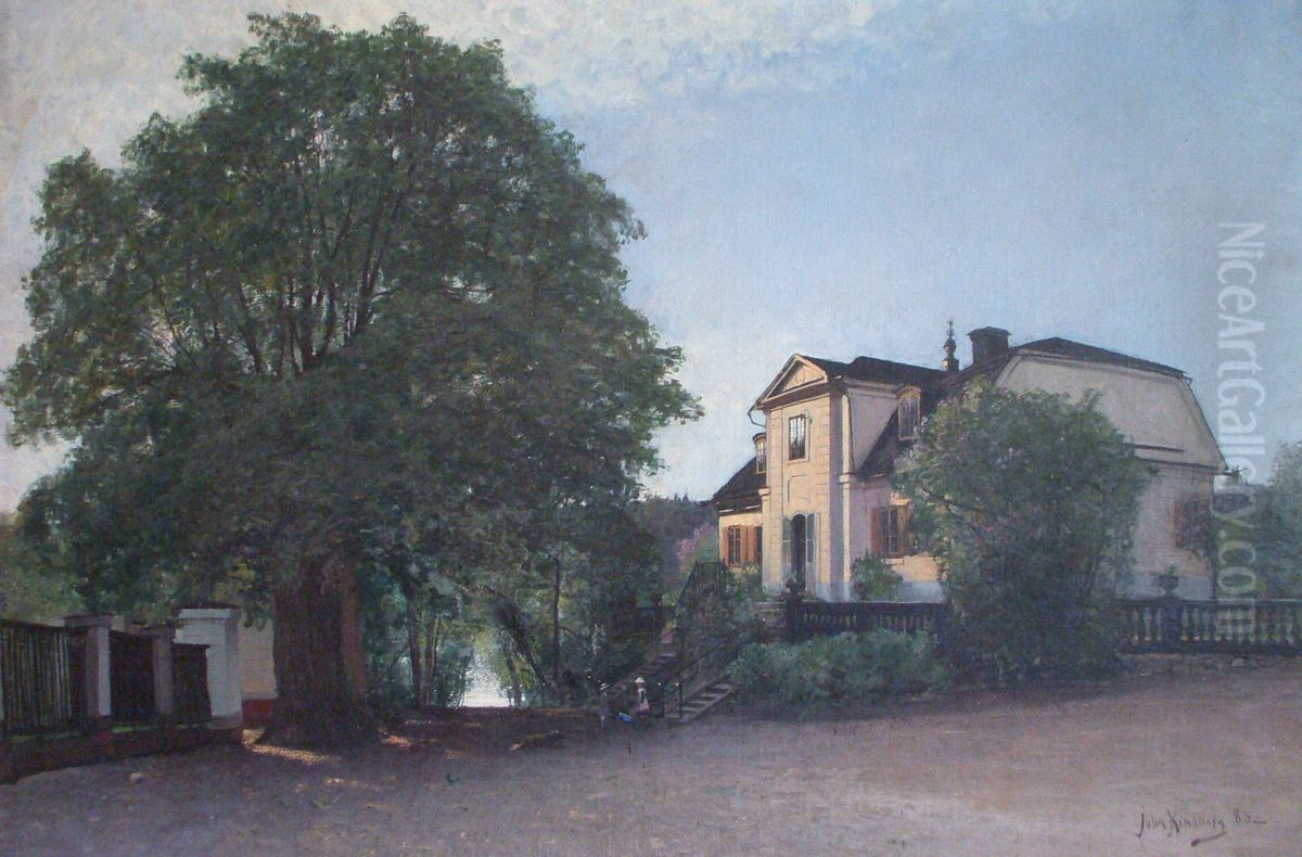 Svindersvik i Nacka Oil Painting by John Kindborg