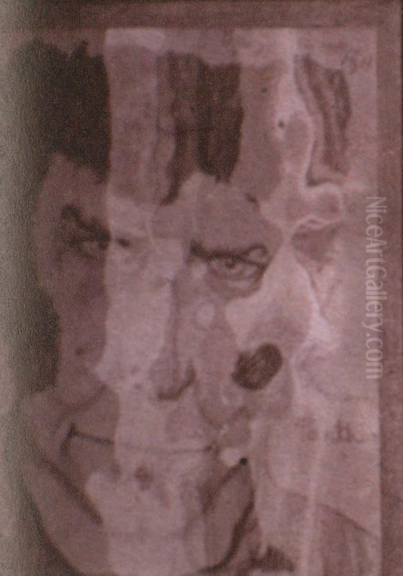 Portret meski Oil Painting by Stanislaw Ignacy Witkiewicz (Witkacy)