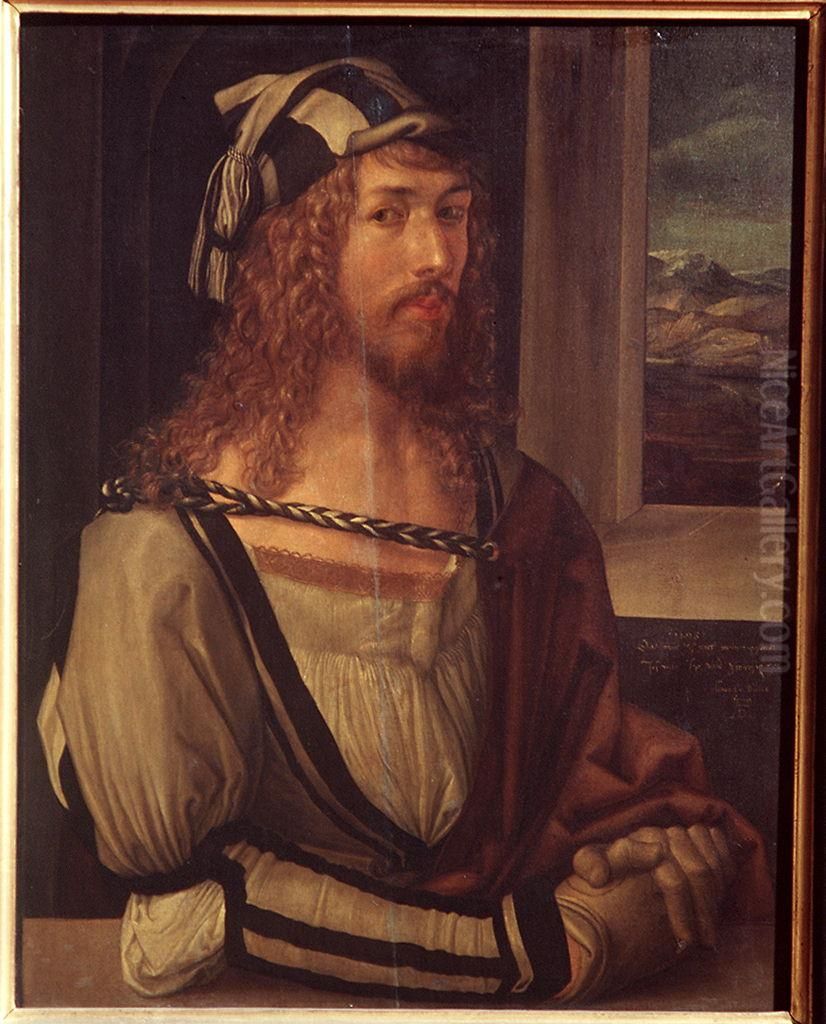 Self-portrait of Albrecht Durer Oil Painting by Albrecht Durer