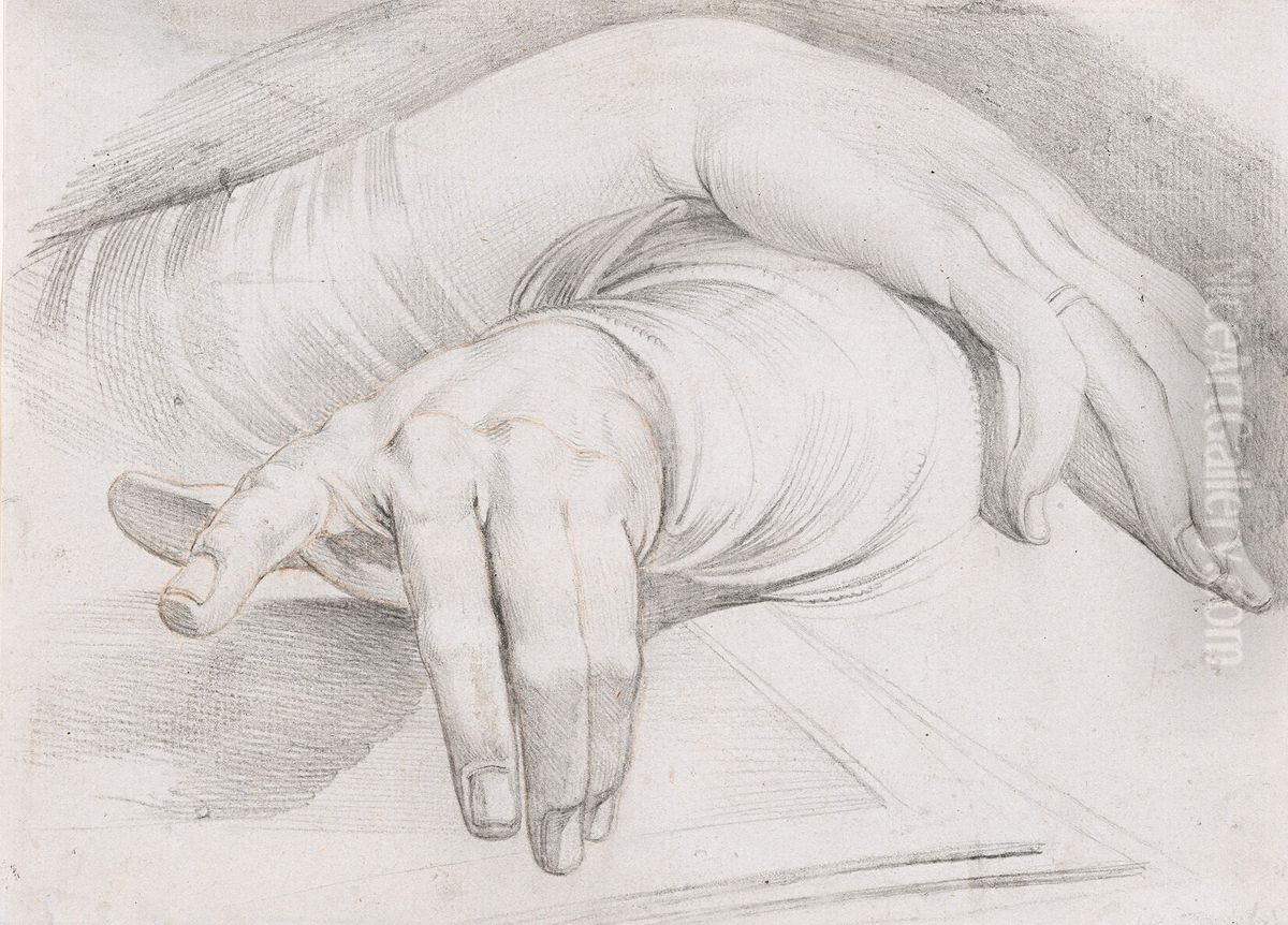 Frauen- und Mannerhand gekreuzt Oil Painting by Henry Fuseli