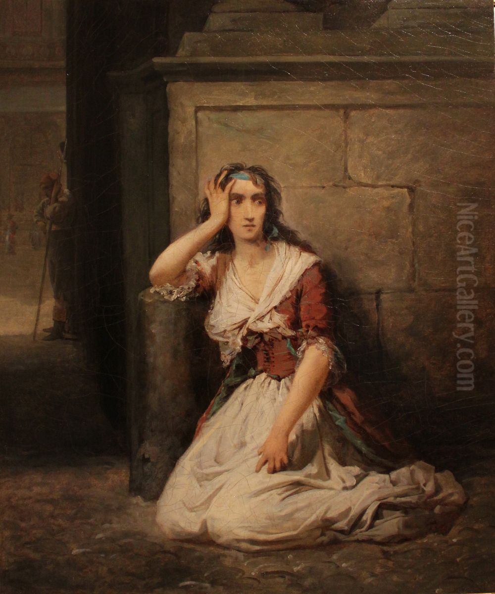 La folle du Luxembourg Oil Painting by Clara Filleul