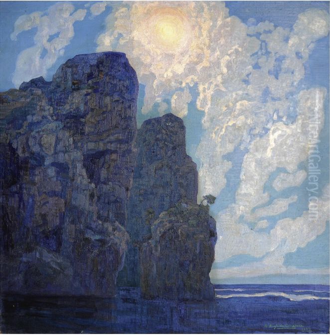 NOCTURNO, CALA MURTA Oil Painting by Hermenegildo Anglada Camarasa
