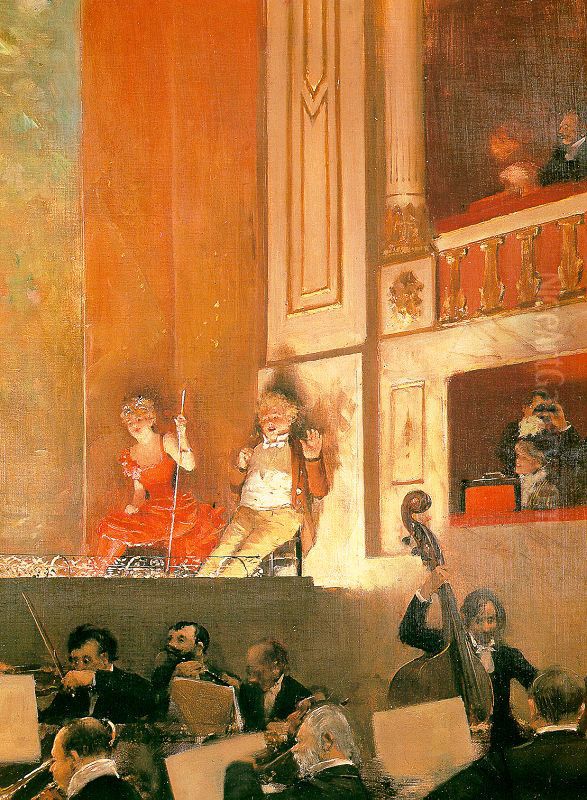 Representation at the Theatre des Varietes Oil Painting by Jean Beraud