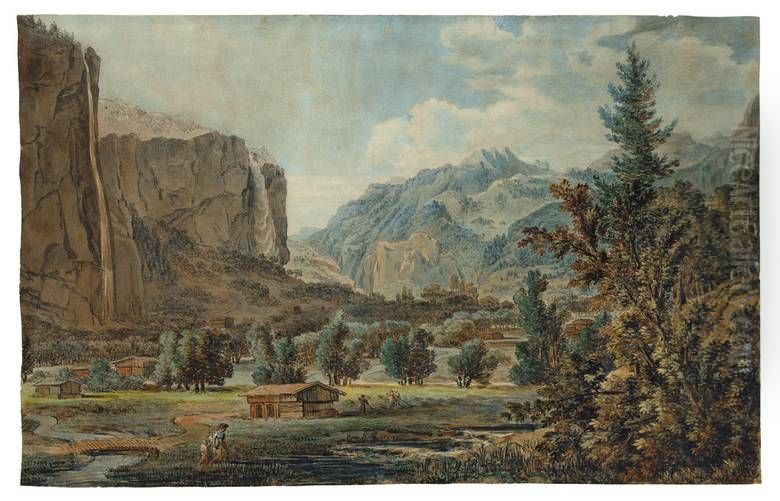 Lauterbrunnental nach Norden Oil Painting by Joseph Anton Koch