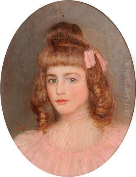 Ritratto Di Bea Oil Painting by Angelo Cantu