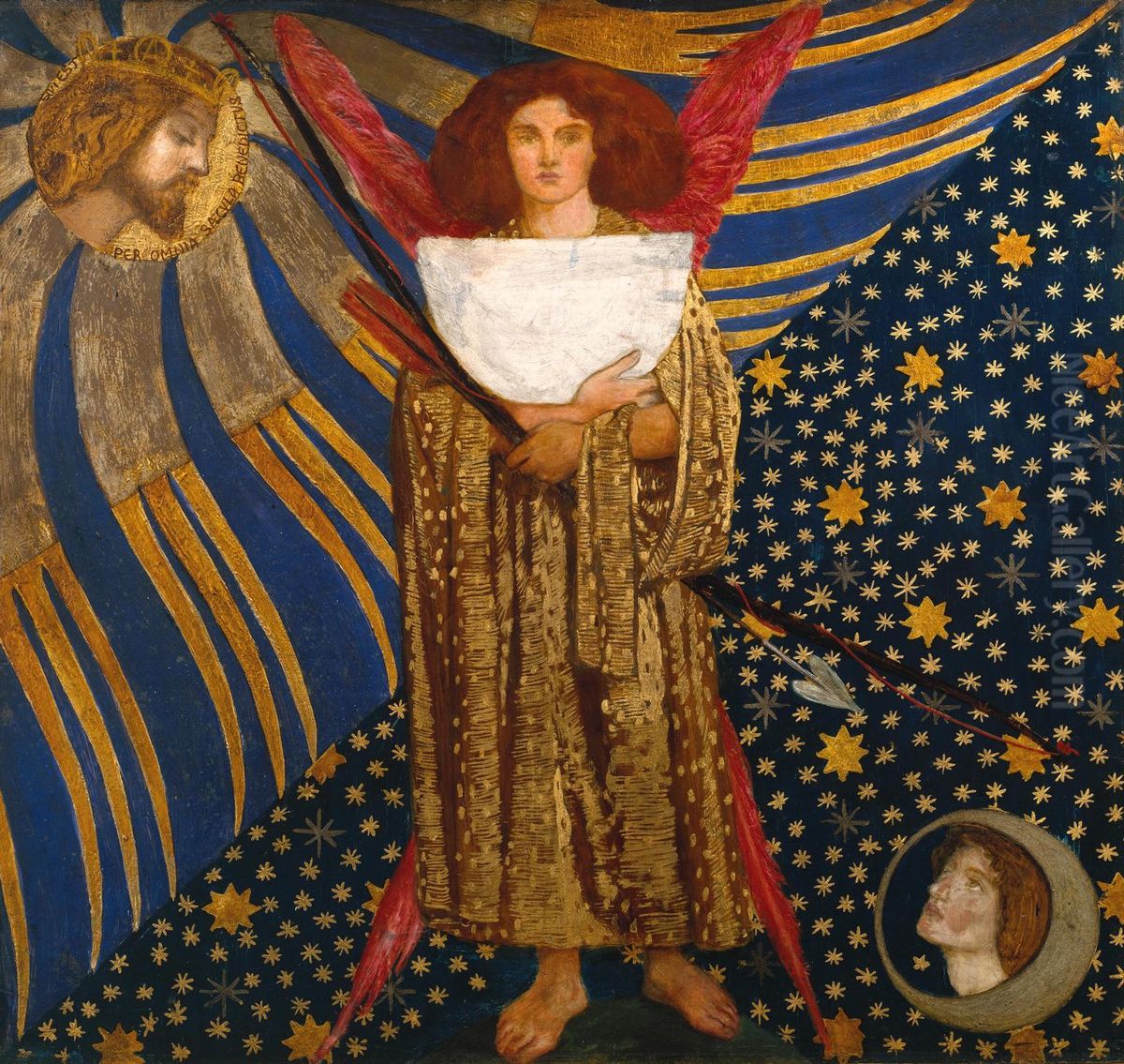 Dantis Amor Oil Painting by Dante Gabriel Rossetti