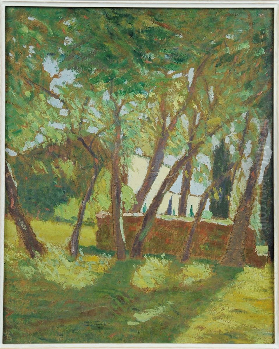 Forest (or Landscape with house) Oil Painting by unknown