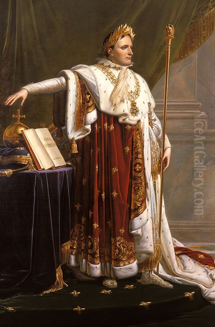 Napoleon Ier en costume de sacre Oil Painting by Anne-Louis Girodet de Roucy-Triosson