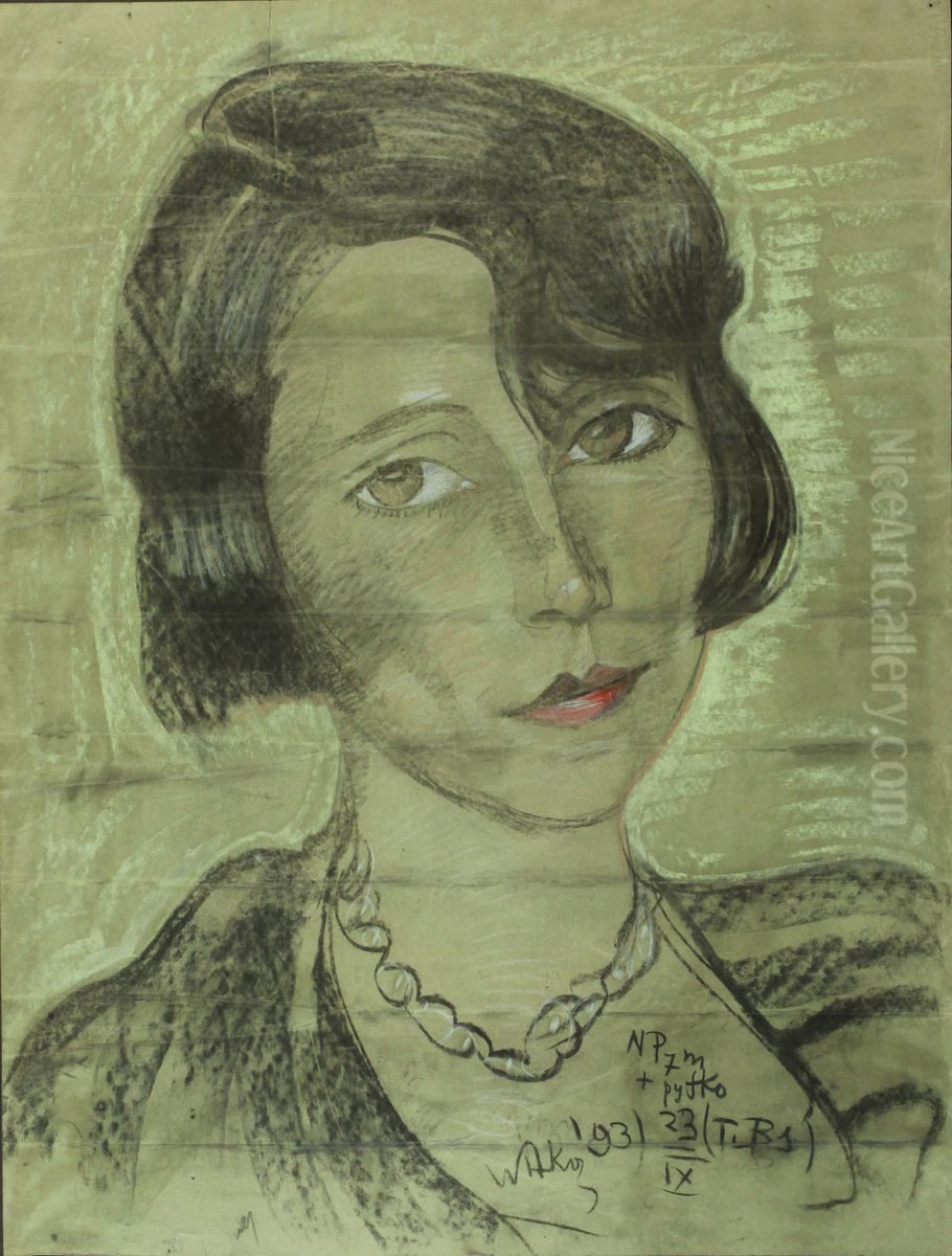 Portrait of Nelly Strugowa Oil Painting by Stanislaw Ignacy Witkiewicz (Witkacy)