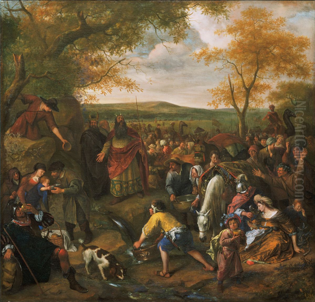 Moses Striking the Rock Oil Painting by Jan Steen