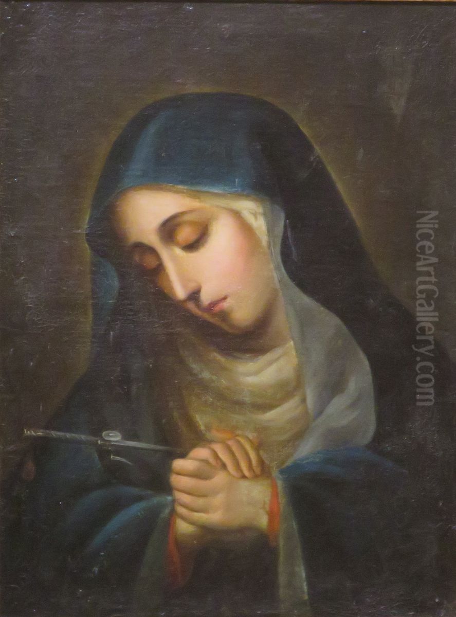 Our Lady of Sorrows Oil Painting by Carlo Dossi