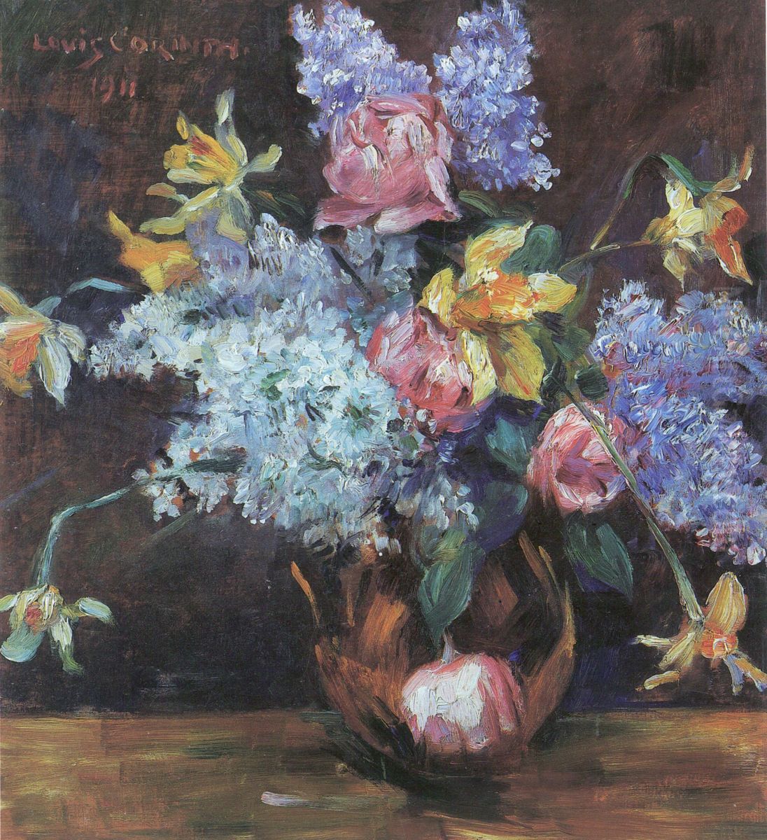 Roses, lilacs and daffodils Oil Painting by Lovis (Franz Heinrich Louis) Corinth