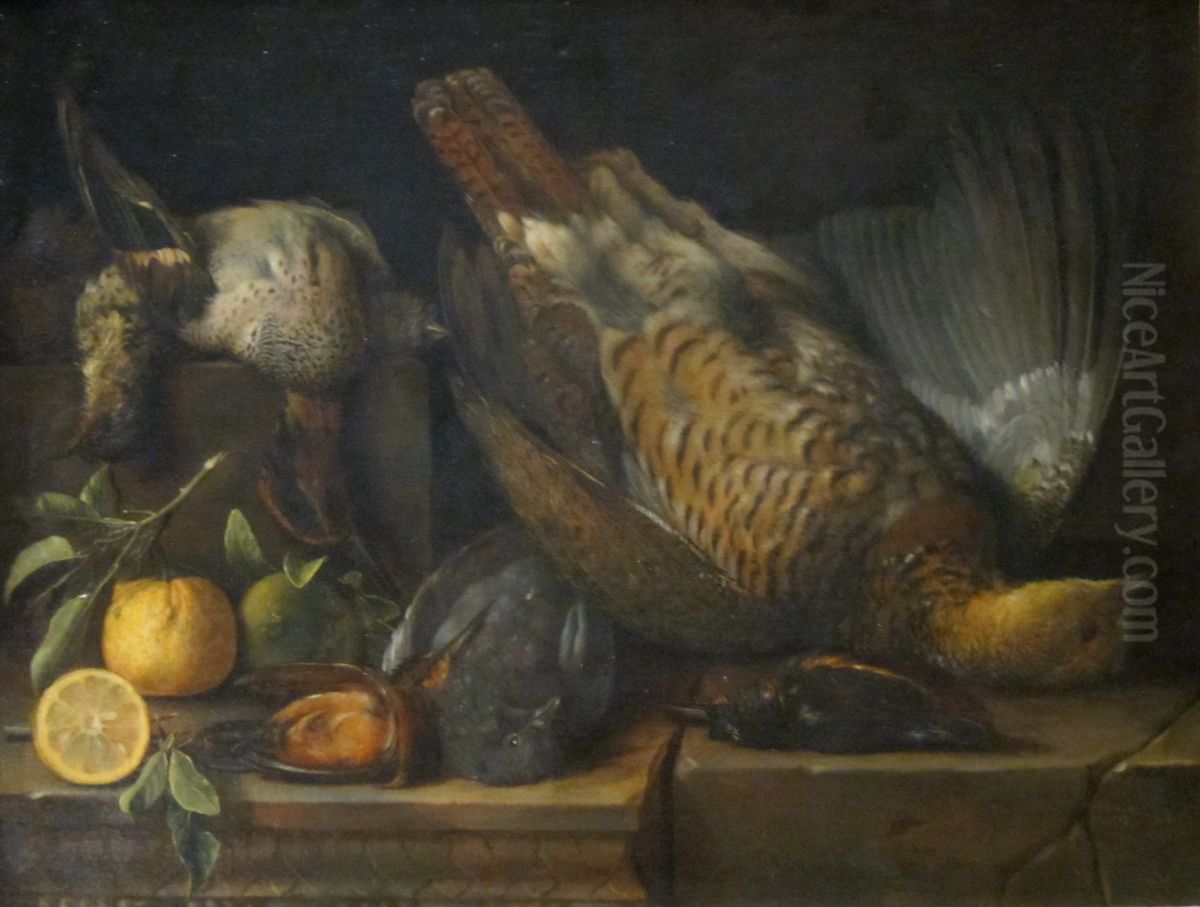 Still Life with Dead Birds Oil Painting by Pierre Dupuis