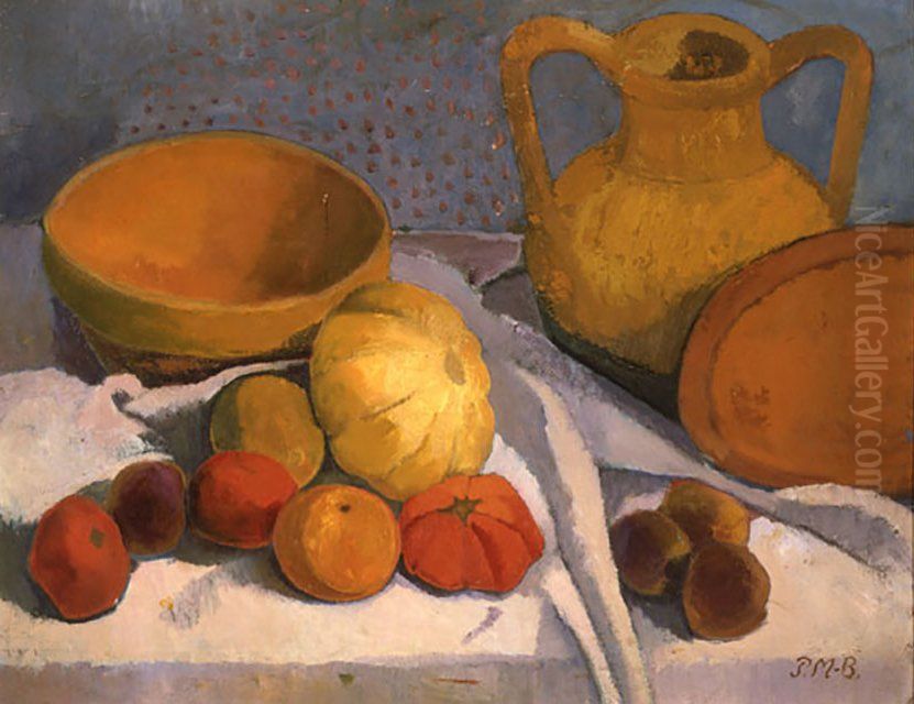 Still-Life with Yellow Bowl and Earthenware Pitcher Oil Painting by Paula Modersohn-Becker
