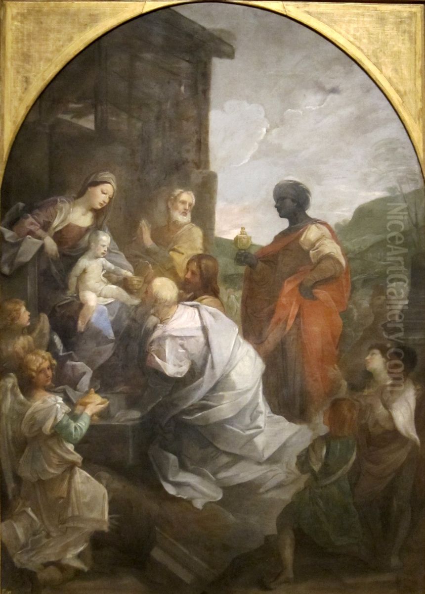Adoration of the Magi Oil Painting by Guido Reni