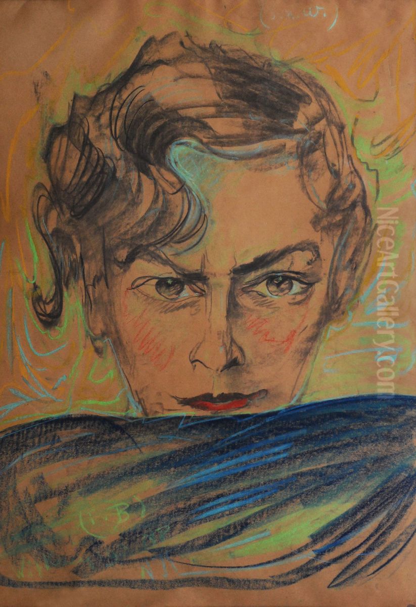 Portret Haliny Krahelskiej Oil Painting by Stanislaw Ignacy Witkiewicz (Witkacy)