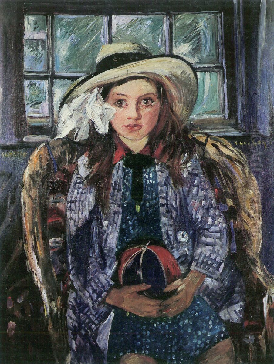 Wilhelmine mit Ball Oil Painting by Lovis (Franz Heinrich Louis) Corinth