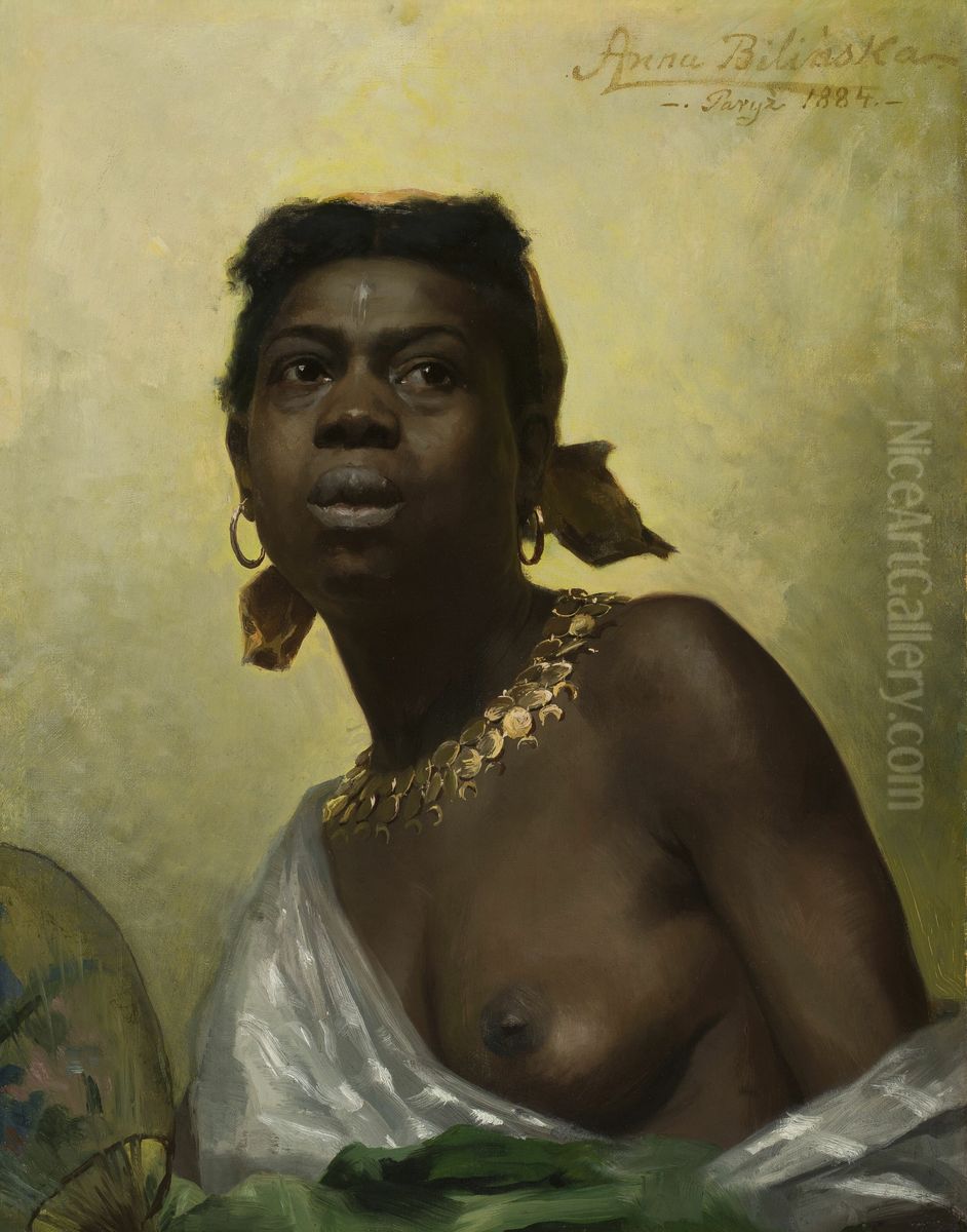 Black Woman Oil Painting by Anna Bilinska-Bohdanowicz