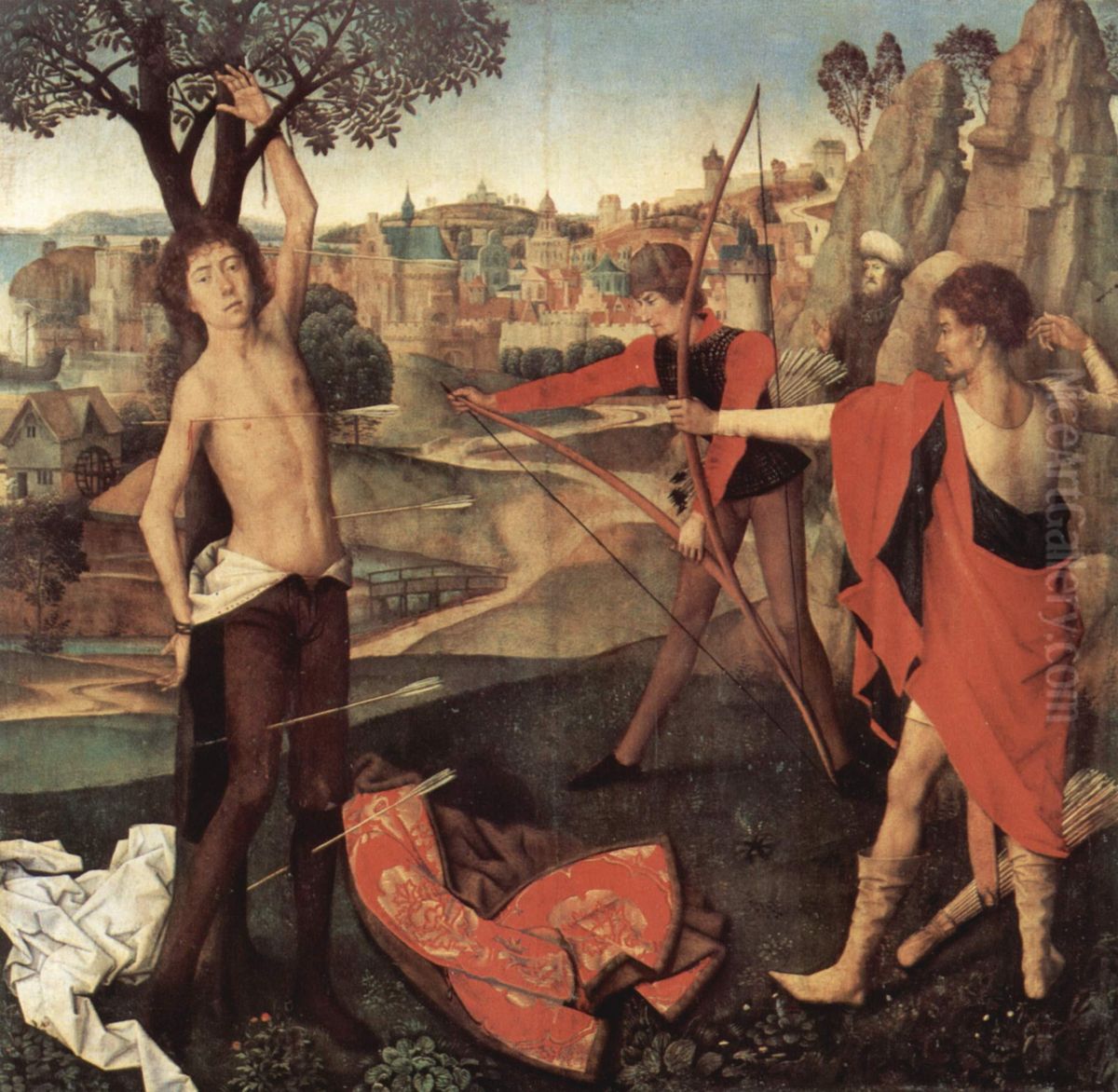 Martyrium des Hl. Sebastian Oil Painting by (manner of) Memling, Hans