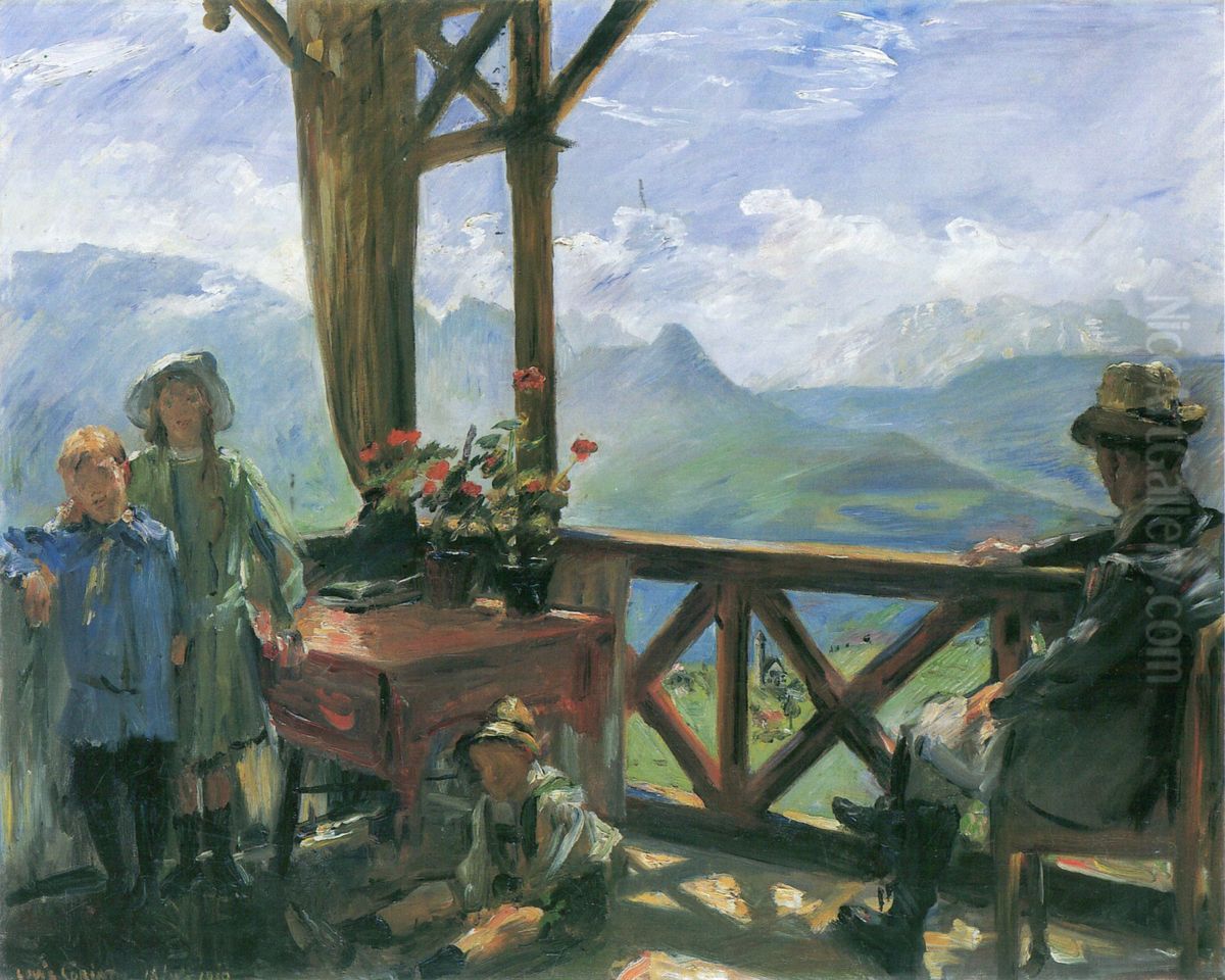 Terrasse in Klobenstein, Tirol Oil Painting by Lovis (Franz Heinrich Louis) Corinth