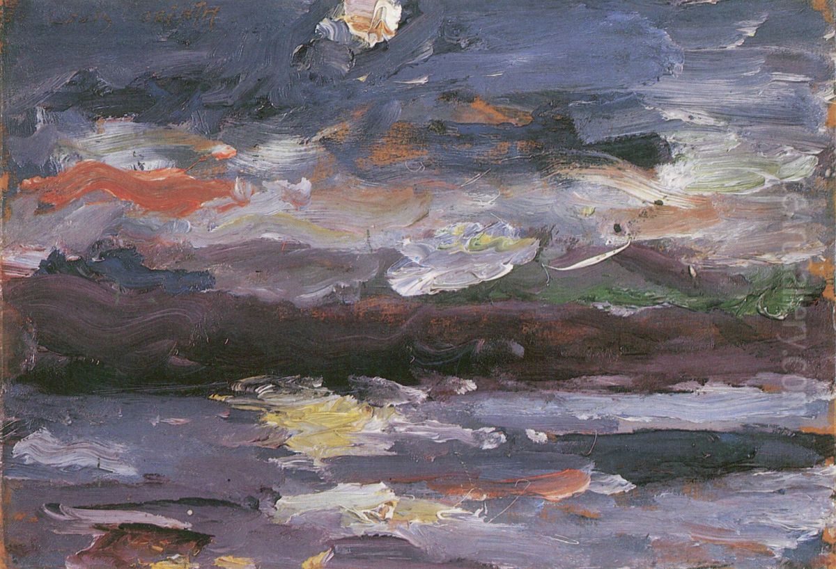 Walchensee, Mondnacht Oil Painting by Lovis (Franz Heinrich Louis) Corinth