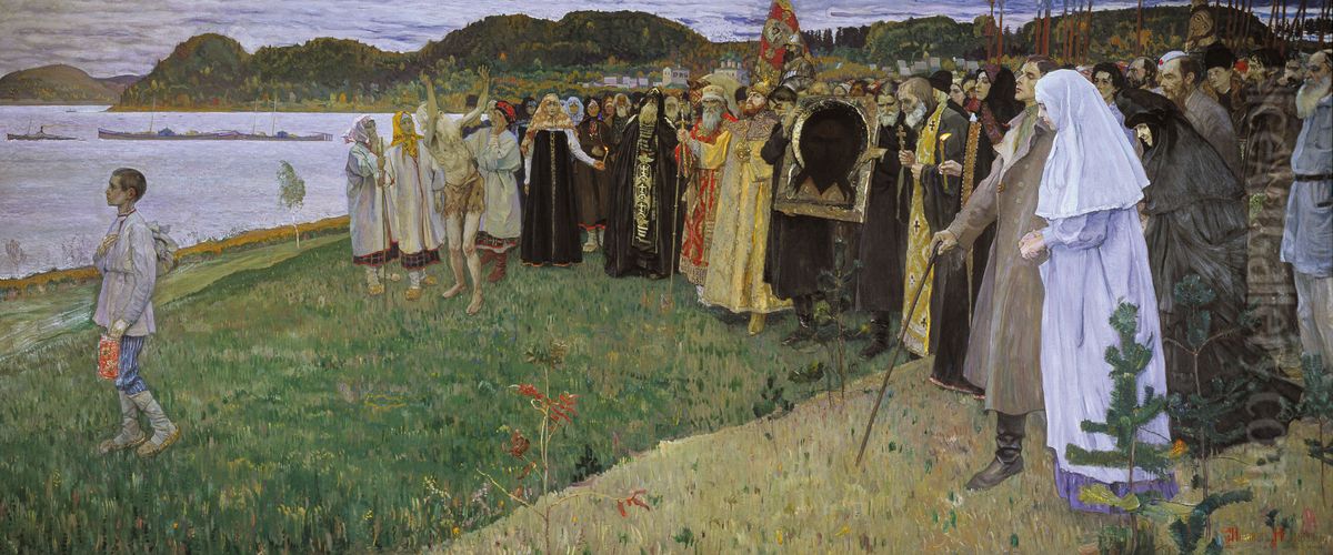 <<Na Rusi. Dusa naroda>> Oil Painting by Mikhail Nesterov