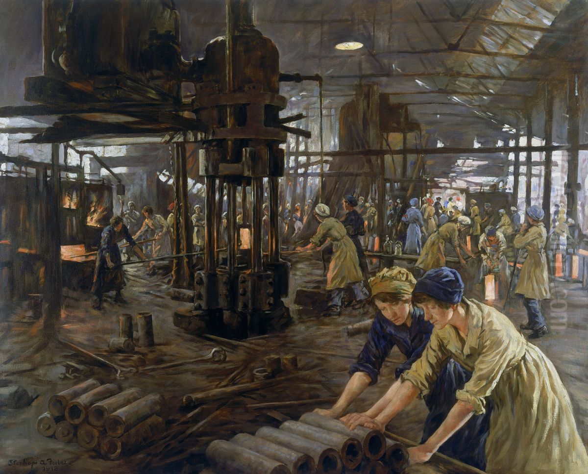 The Munitions Girls Oil Painting by Stanhope Alexander Forbes