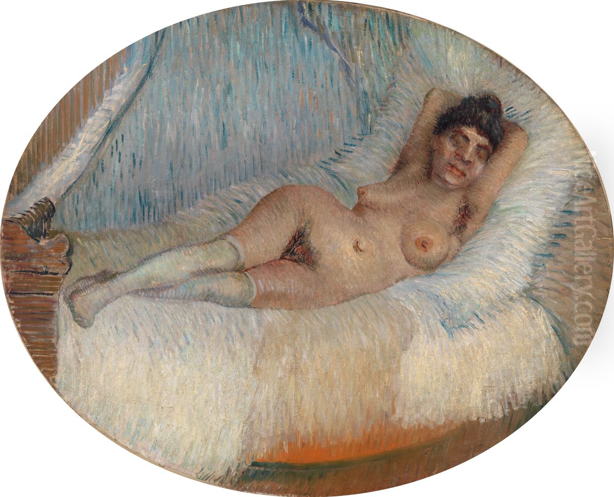 Reclining Nude (Femme nue etendue sur un lit) Oil Painting by Vincent Van Gogh