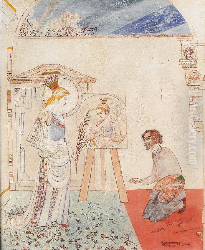 The Virgin of Consolation Oil Painting by James Ensor