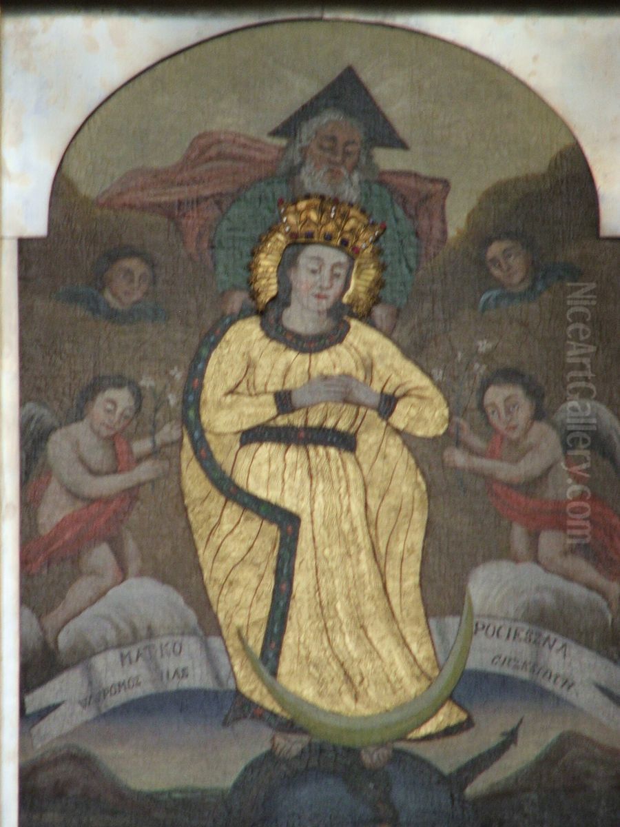 Cudowny obraz Matki Bozej Pocieszenia Oil Painting by missing name