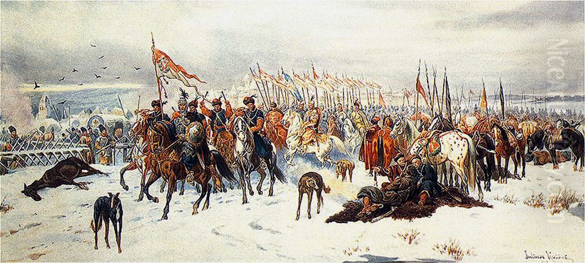 The Relief of Smolensk Oil Painting by Juliusz Kossak