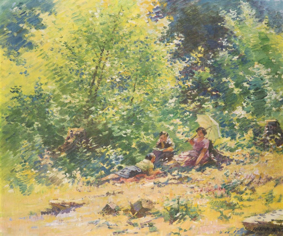 Resting in the Glade Oil Painting by Stanislav Lolek