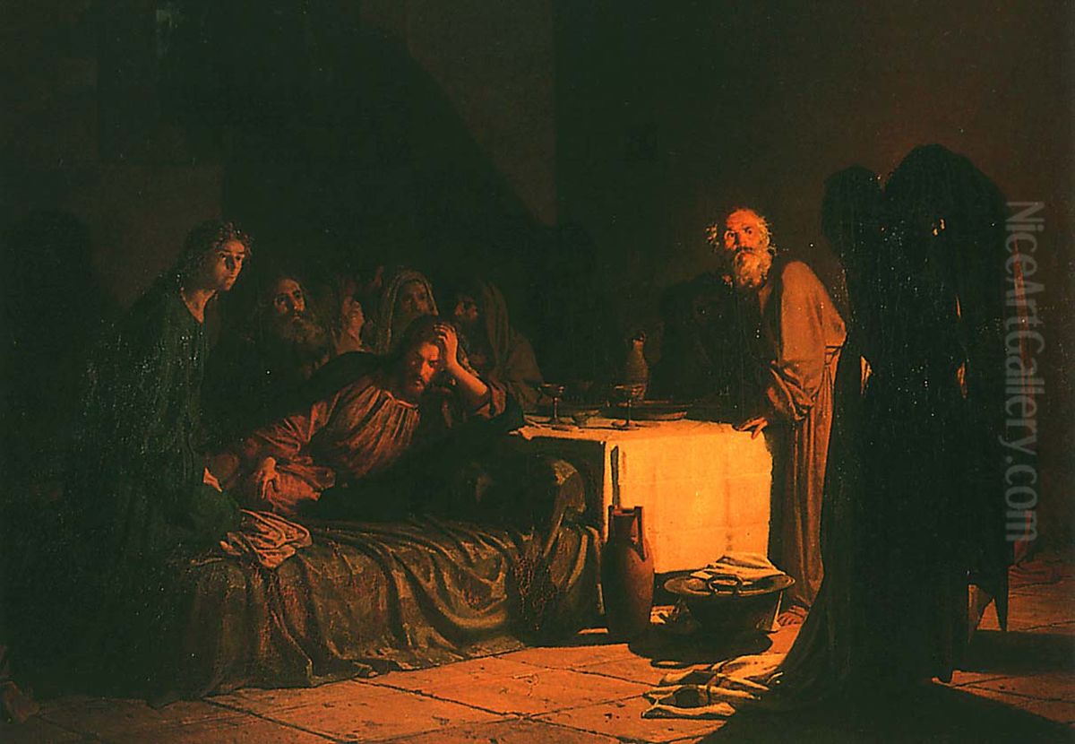 The Last Supper Oil Painting by Nikolai Ge