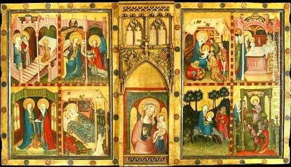 Oltarz Maryjny w Frondenbergu Oil Painting by Master of the Frondenberger Altarpiece