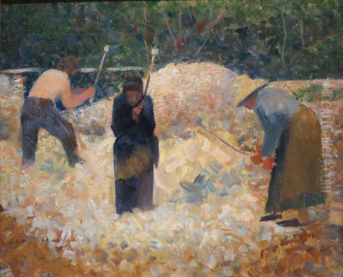 The Stone Breakers, Le Raincy Oil Painting by Georges Seurat