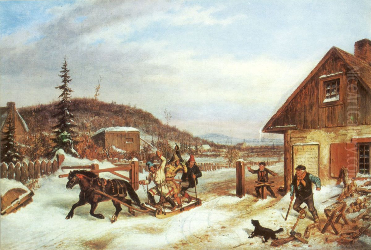 The Toll Gate Oil Painting by Cornelius David Krieghoff
