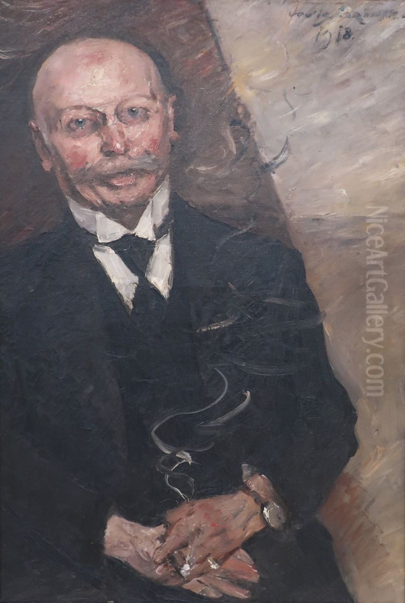 Portrait of the Art Dealer Heinrich Thannhauser Oil Painting by Lovis (Franz Heinrich Louis) Corinth