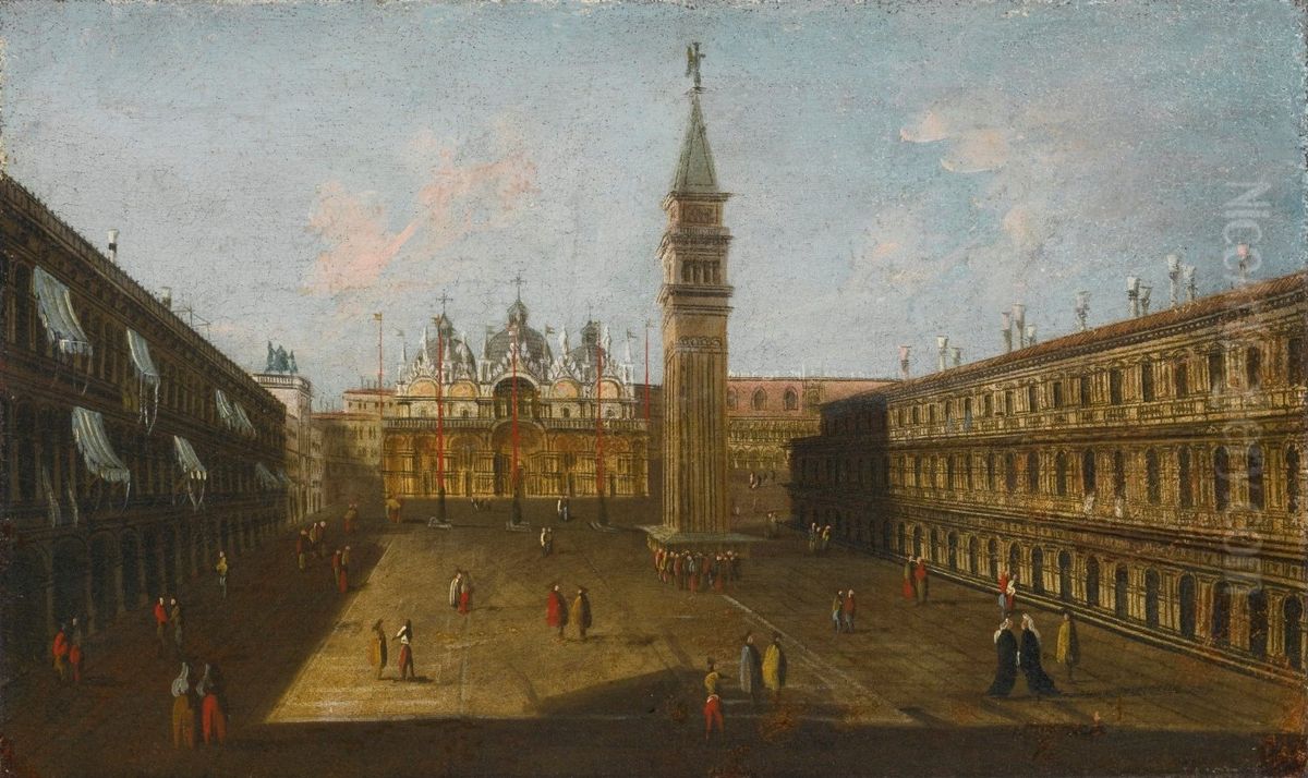 The Piazza San Marco Oil Painting by Apollonio Domenichini