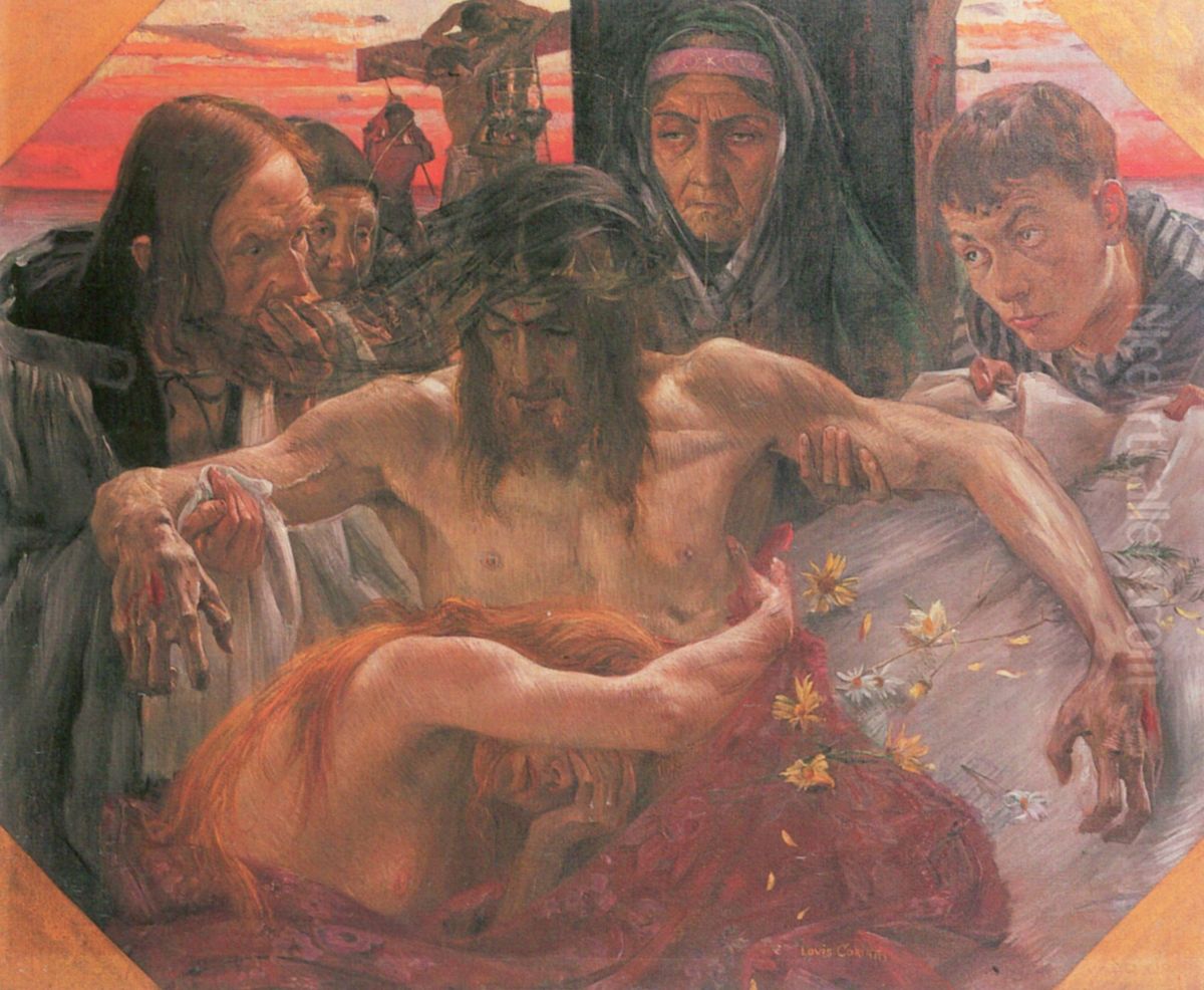 Kreuzabnahme Oil Painting by Lovis (Franz Heinrich Louis) Corinth