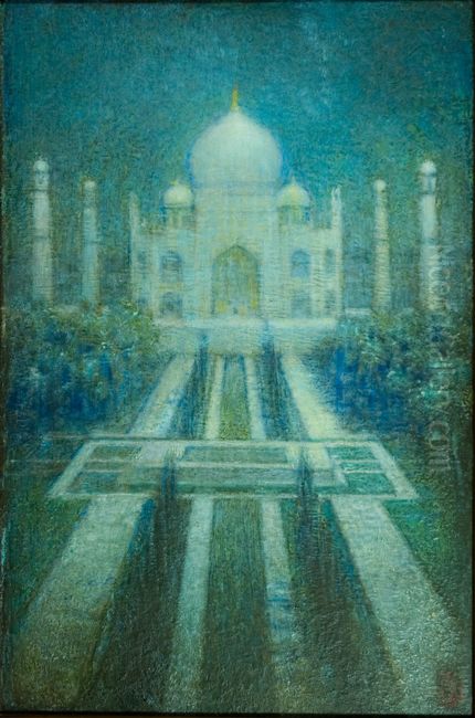 Taj Mahal Oil Painting by Charles William Bartlett