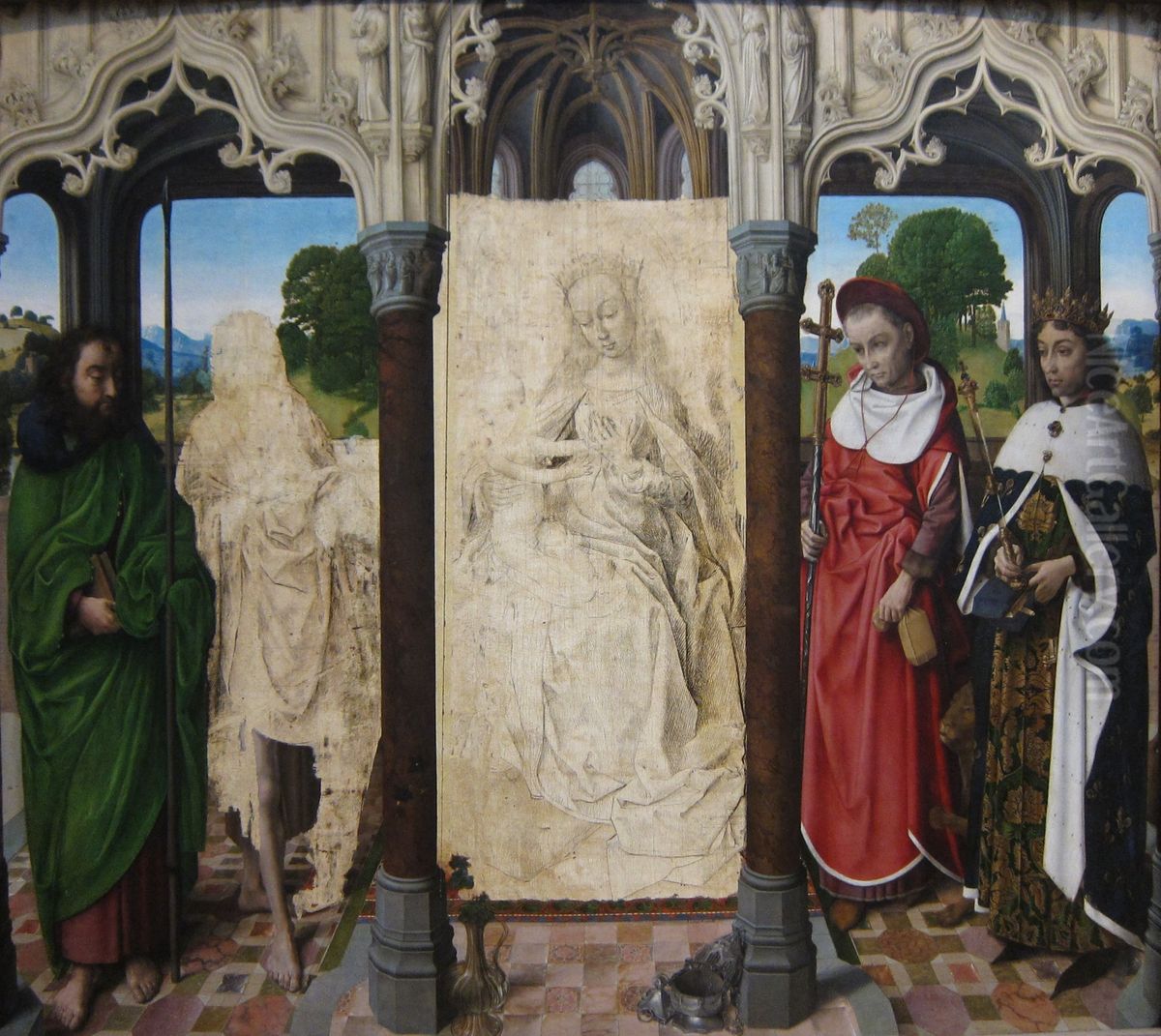 Virgin and Child with Saints Oil Painting by unknown