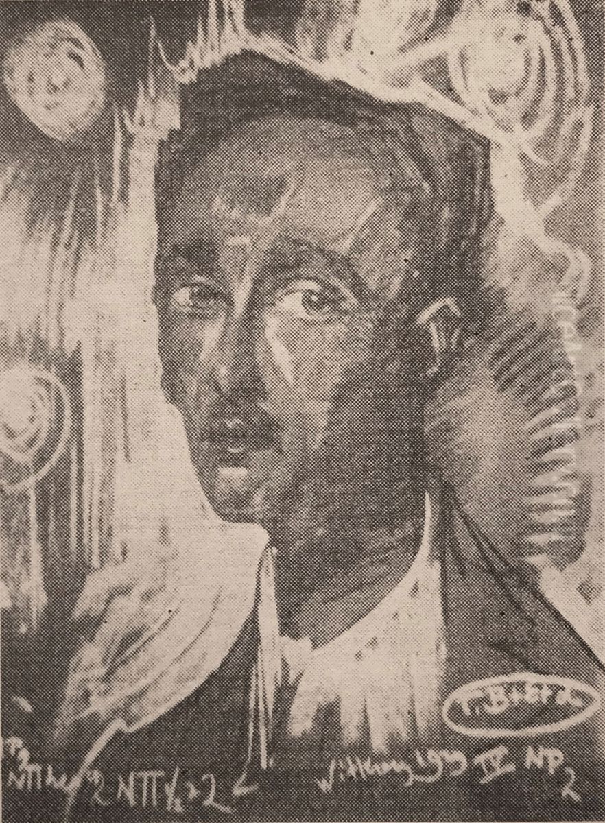 Portrait of Andrzej Rybicki Oil Painting by Stanislaw Ignacy Witkiewicz (Witkacy)