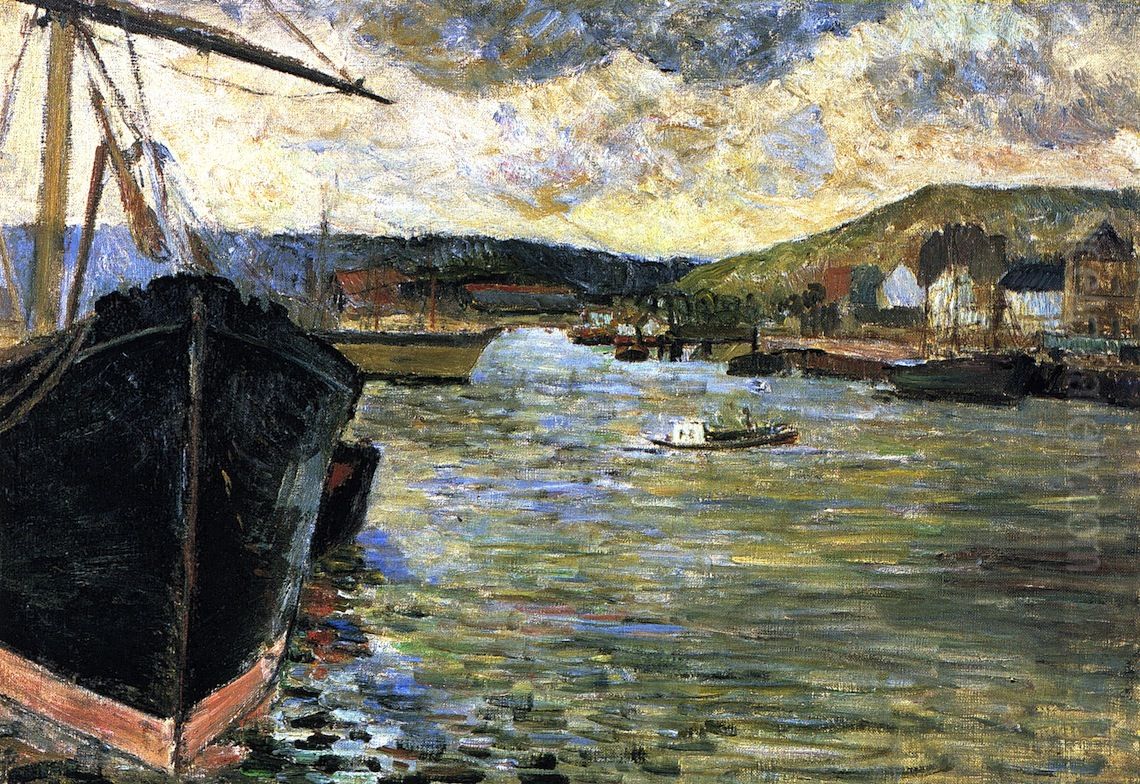 The Seine at Rouen Oil Painting by Paul Gauguin