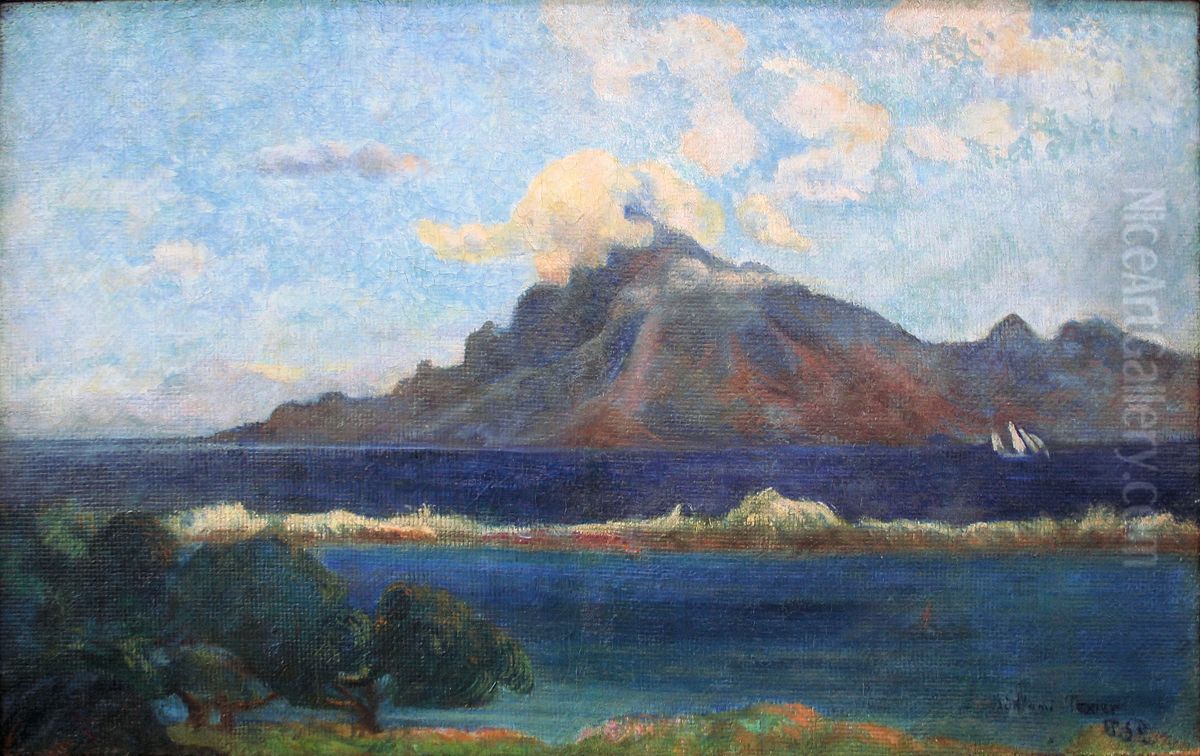 Paysage de Te vaa Oil Painting by Paul Gauguin