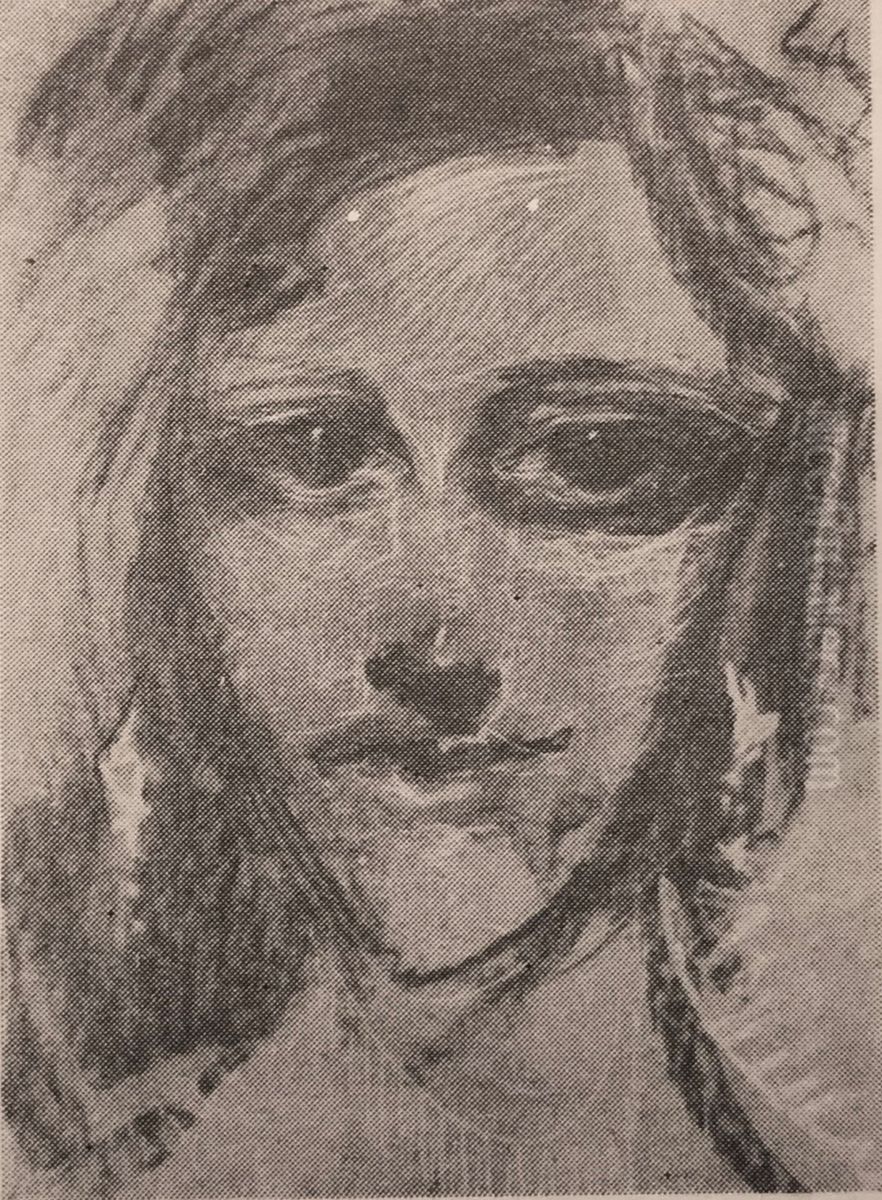 Portret Edwardy Szmuglarowskiej, ksiezniczka etiopska Oil Painting by Stanislaw Ignacy Witkiewicz (Witkacy)