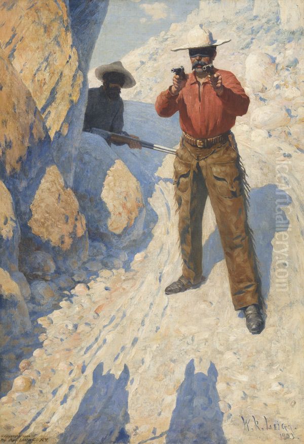 The Hold Up (The Ambush) Oil Painting by William Robinson Leigh