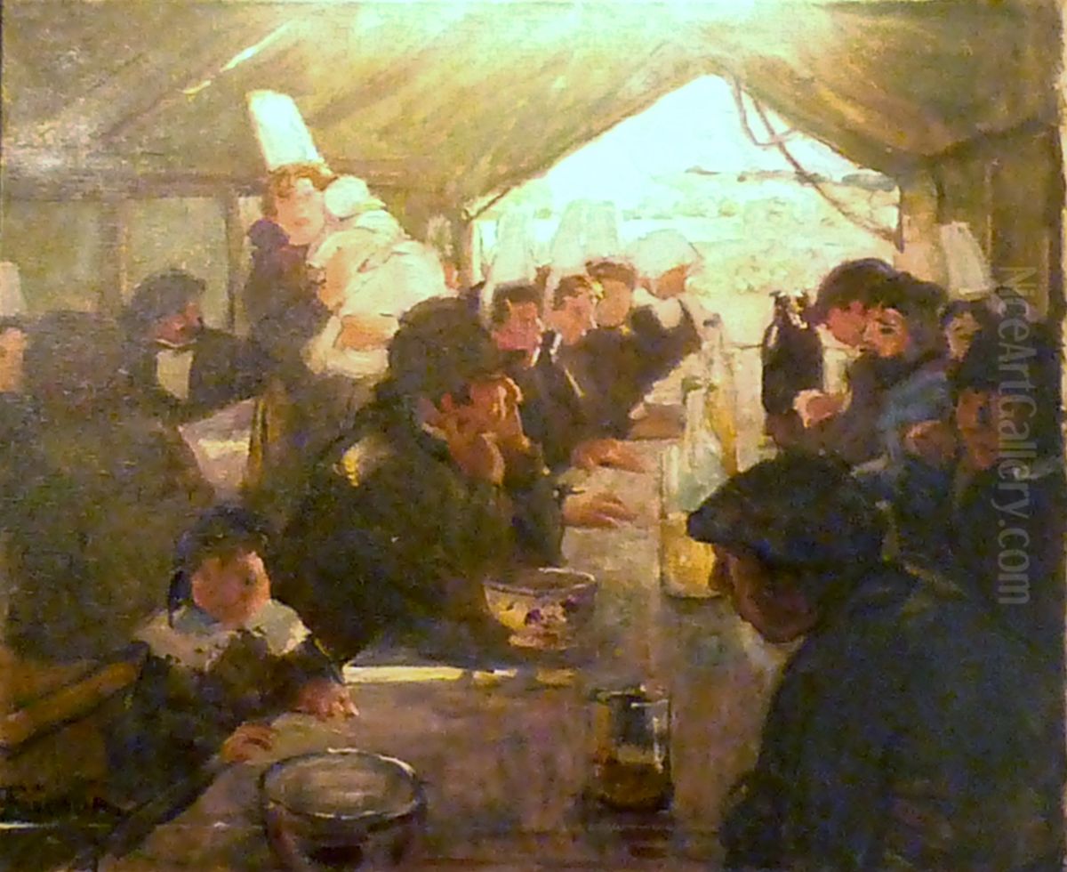 Jour de bapteme en pays bigouden Oil Painting by Lucien Simon