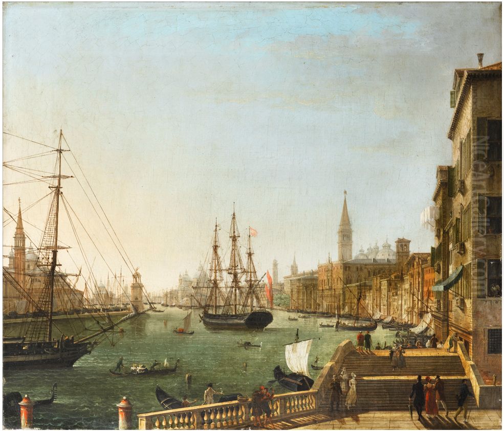 Canale Grande,Venice Oil Painting by Giuseppe Borsato